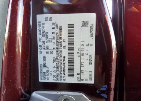 2019 Lincoln Mkc z USA, uszkodzony, nr VIN 5LMCJ1D96KUL50049